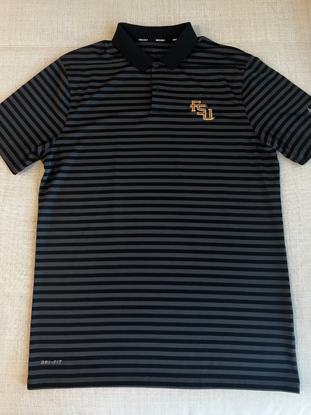 Nike Golf Florida State University Polo - Black & Gray